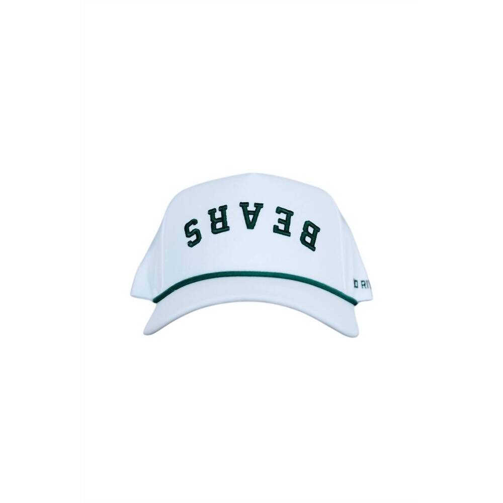 NEW NO RIVALS men's bears upside down hat in green & white